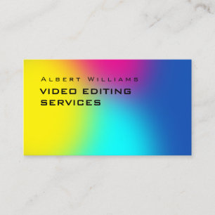 Colourful gradient tones  business card