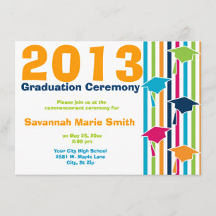 Colourful Graduation Ceremony Invitations