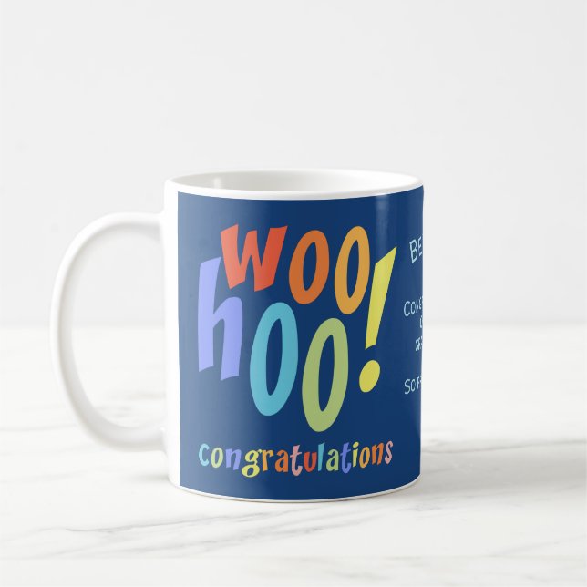Colourful Graduation Congratulations Coffee Mug (Left)