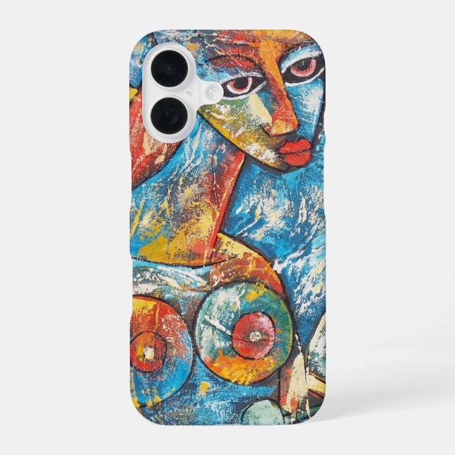 Colourful Graffiti Art, iPhone 16 Case (Back)