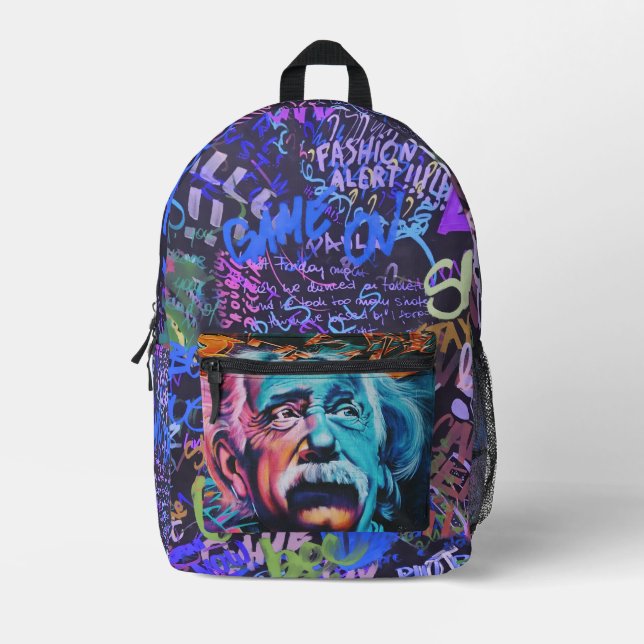 Colourful Graffiti Art, Printed Backpack (Front)