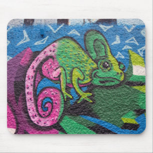 Colourful Graffiti Chameleon Mouse Mat