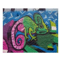 Colourful Graffiti Chameleon