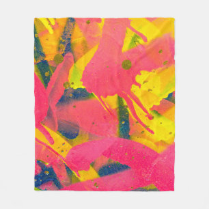 Colourful Graffiti. Closeup abstract street artart Fleece Blanket