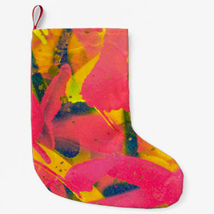 Colourful Graffiti. Closeup abstract street artart Small Christmas Stocking