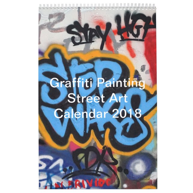 Colourful Graffiti Painting Street Art 2018 Calendar (Cover)