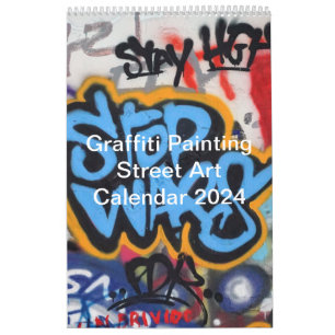 Colourful Graffiti Painting Street Art 2024 Calendar