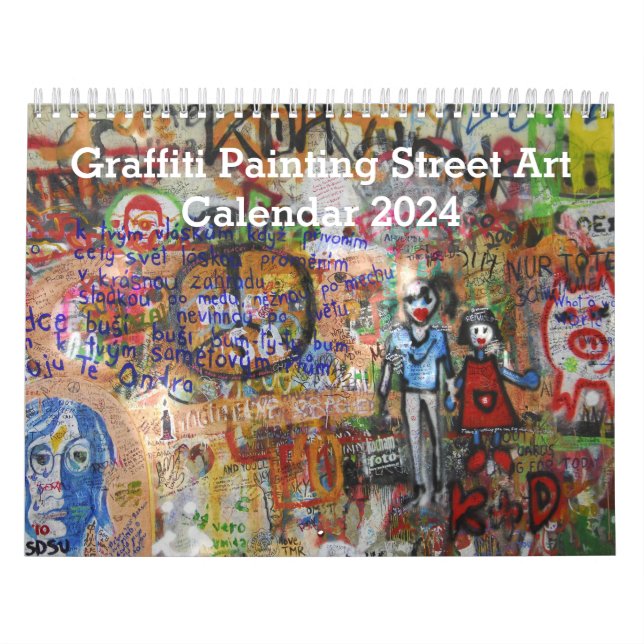 Colourful Graffiti Painting Street Art 2024 Calendar (Cover)