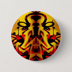 Colourful graffiti pattern 6 cm round badge