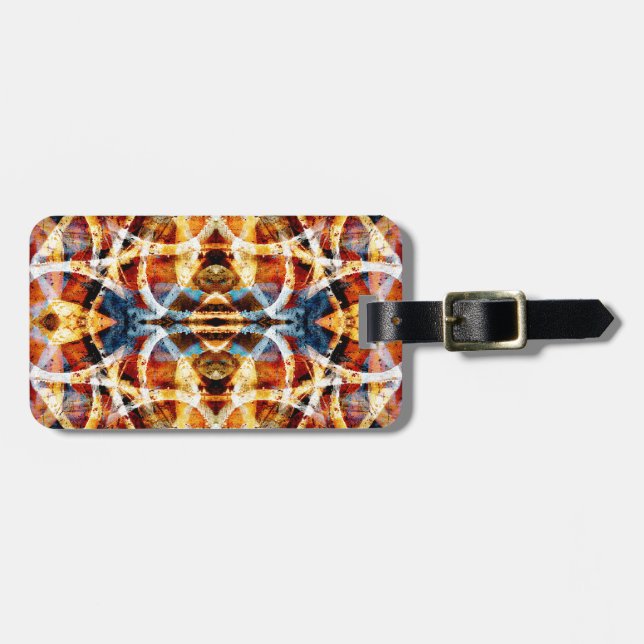 Colourful graffiti pattern luggage tag (Front Horizontal)