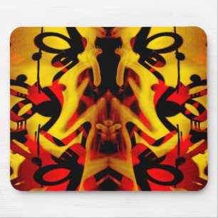 Colourful graffiti pattern mouse mat