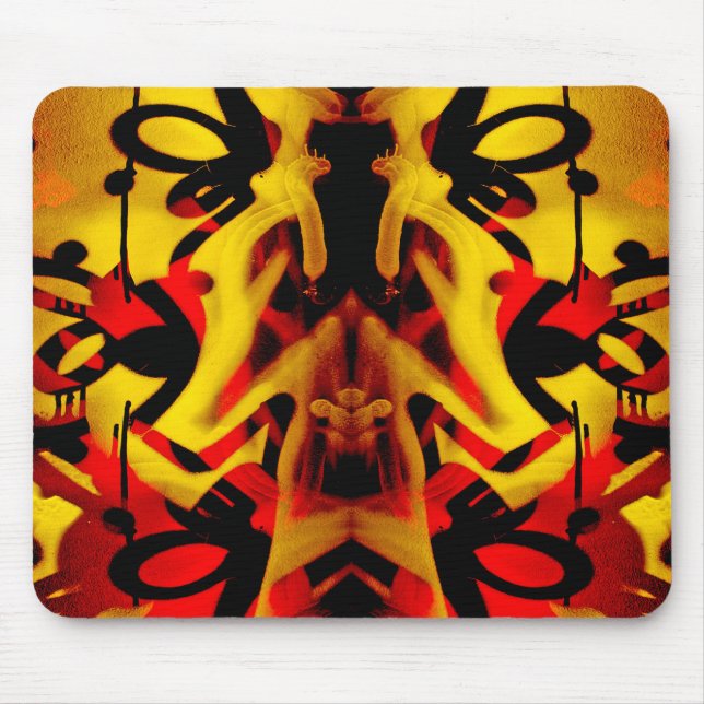 Colourful graffiti pattern mouse mat (Front)