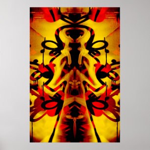 Colourful Graffiti pattern Poster