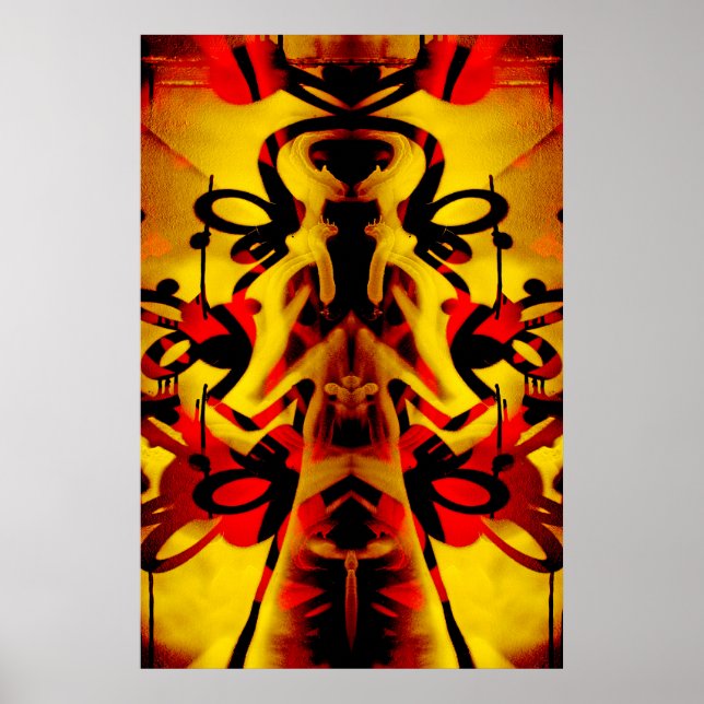 Colourful Graffiti pattern Poster (Front)