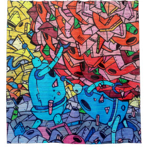 Colourful Graffiti Street Art Shower Curtain