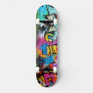 Colourful Graffiti Street Art Skateboard