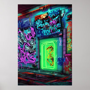 Colourful Graffiti Street Art - The Perfect Gift f Poster