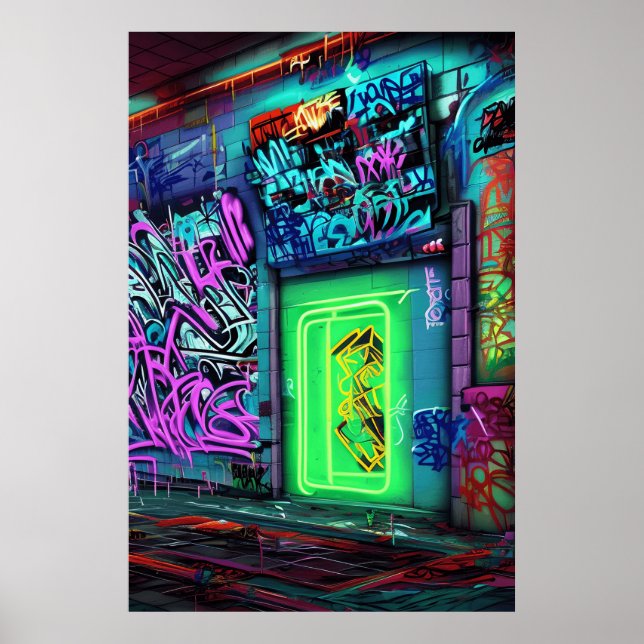 Colourful Graffiti Street Art - The Perfect Gift f Poster (Front)