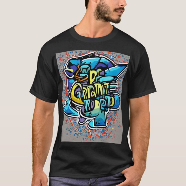 Colourful Graffiti Style TDesign T-Shirt (Front)