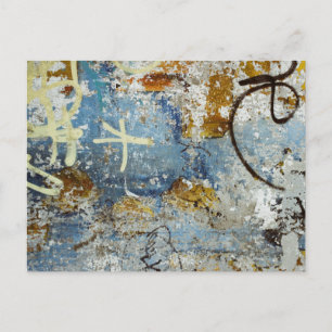 Colourful graffiti texture postcard