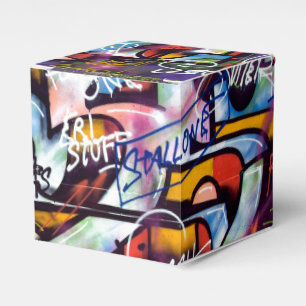 Colourful Graffiti Words Favour Box