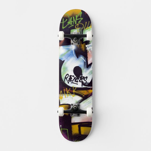 Colourful Graffiti Words Skateboard (Front)