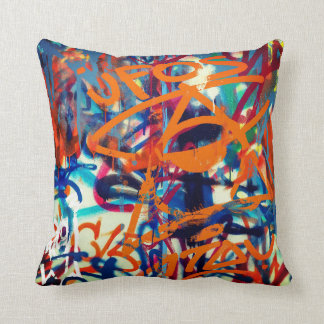 Colourful Grafitti Art Cushion