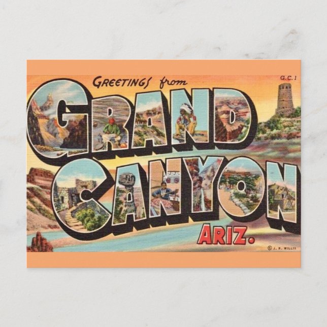 Colourful Grand Canyon Postcard (Front)