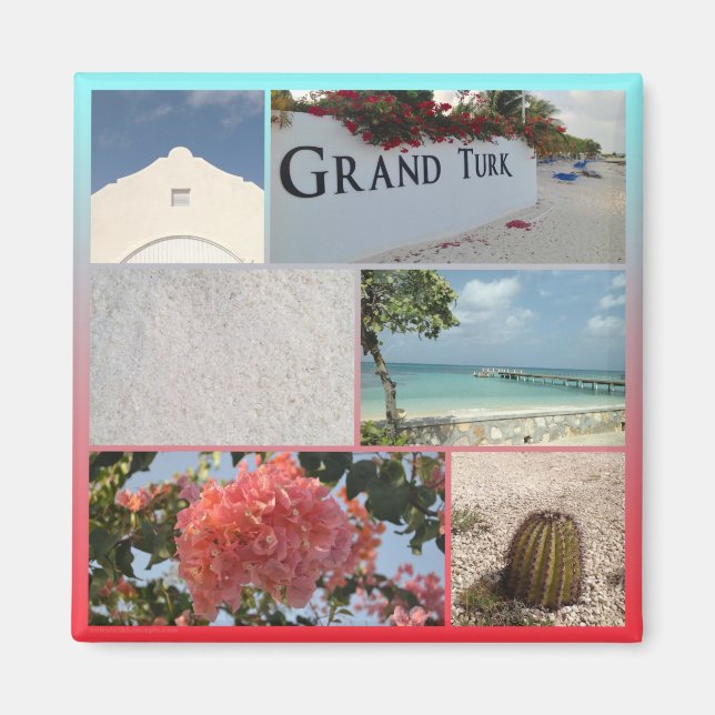 Colourful Grand Turk Photo  Magnet (Front)