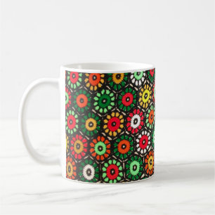 Colourful Granny Circles Crochet Pattern Coffee Mug