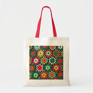 Colourful Granny Circles Crochet Pattern Tote Bag