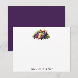 Colourful Grape Bunches Custom Name Personal Card