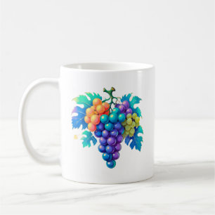 Colourful grapes coffee mug