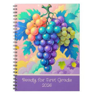 Colourful grapes for 1st grade 2025 notebook