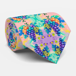Colourful grapes for Fathers Day Tie