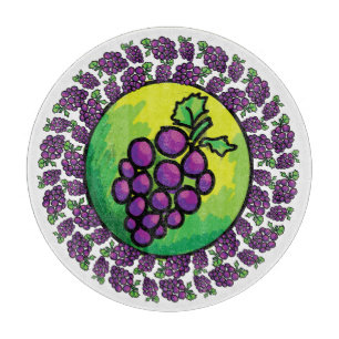 Colourful Grapes Kitchen Cutting Board