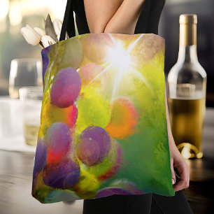 Colourful Grapes Wine Lovers Tote Bag