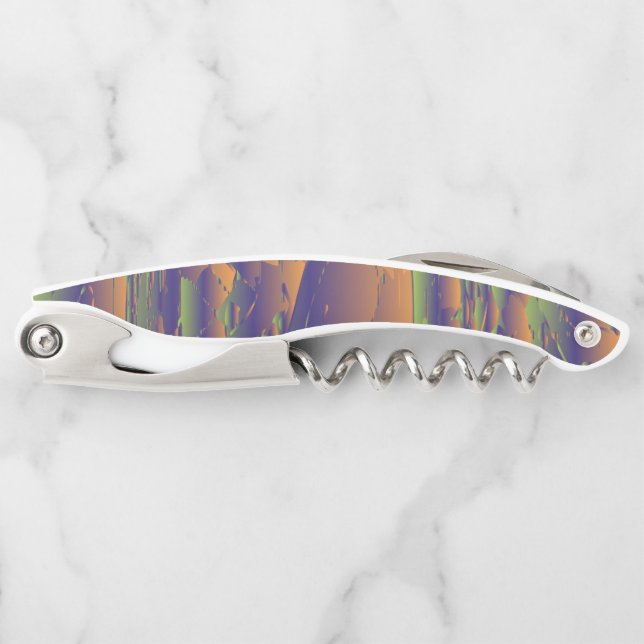 Colourful Graphic Design Artwork T-Shirt Postcard Corkscrew (Front)