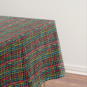 Colourful Graphical Woven Strings Tablecloth
