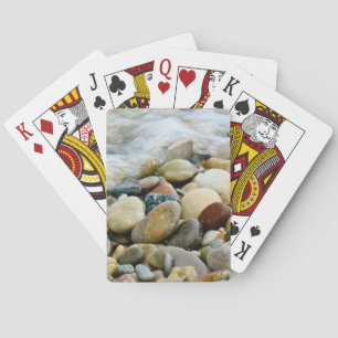 Colourful Great Lakes Beach Stones Playing Cards