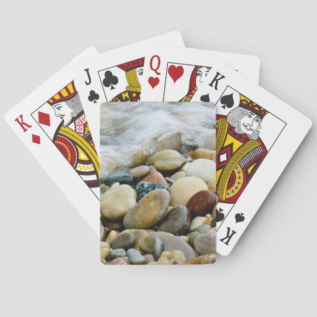 Colourful Great Lakes Beach Stones Playing Cards (Back)