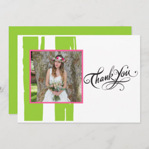 Colourful Green and White Watercolor Photo Graduat Invitation