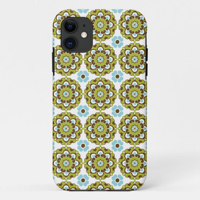 Colourful Green Brown Blue Pattern iPhone 5 Case (Back)