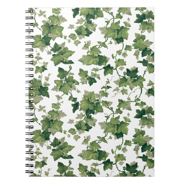 Colourful Green Climbing Ivy Notebook (Front)