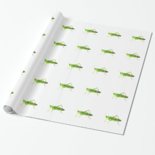 Colourful Green Grasshopper Wrapping Paper