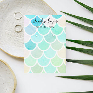 Colourful Green Mermaid  Earning Holder Business Card