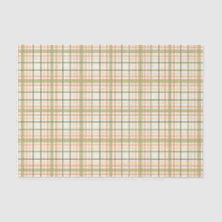 Colourful Green Plaid Tissue Paper