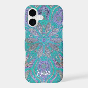Colourful Green Purple Gold Mandala iPhone X Case