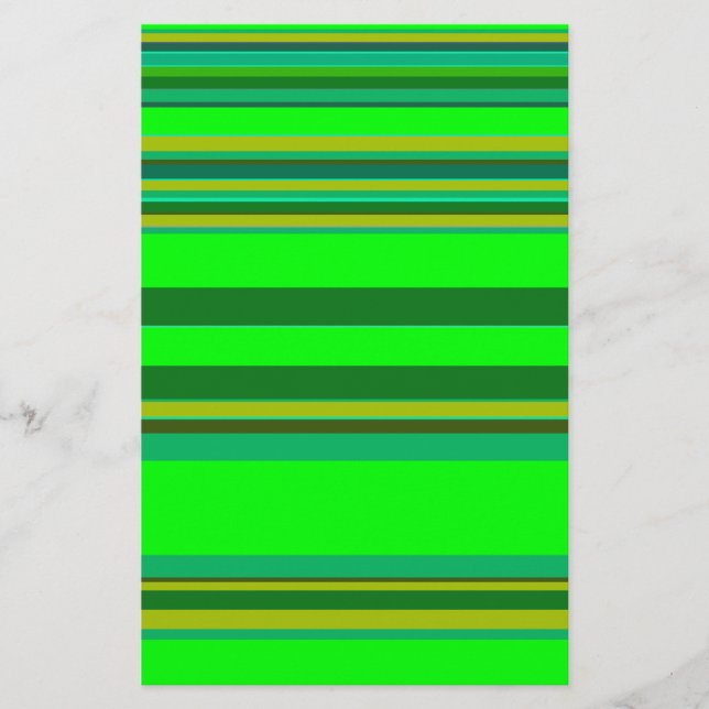 Colourful Green Stripe Customised Designer Pattern (Front)
