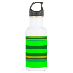 Colourful Green Stripe Customised Designer Pattern 532 Ml Water Bottle